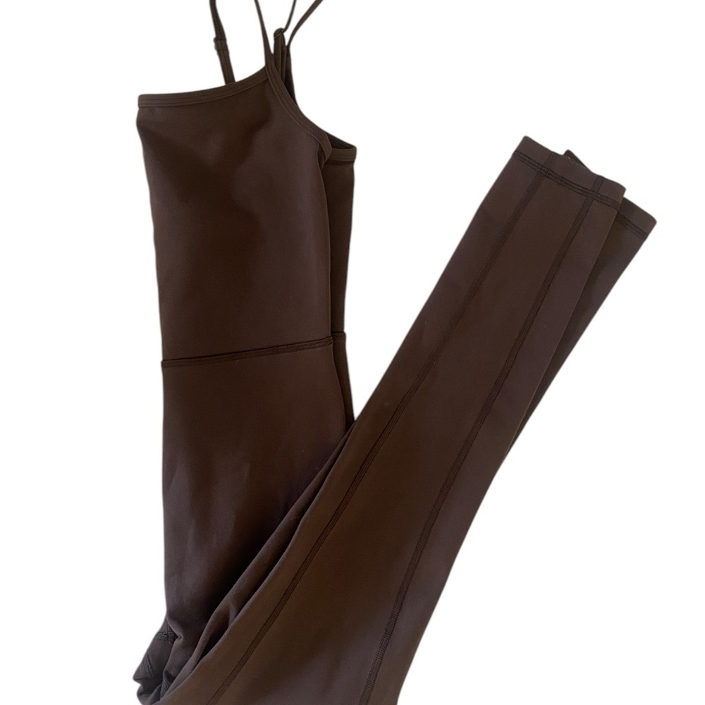 SOLD - Wilfred Free Brown Sleeveless Jumpsuit with Scoop Neckline - Picture 6 of 8